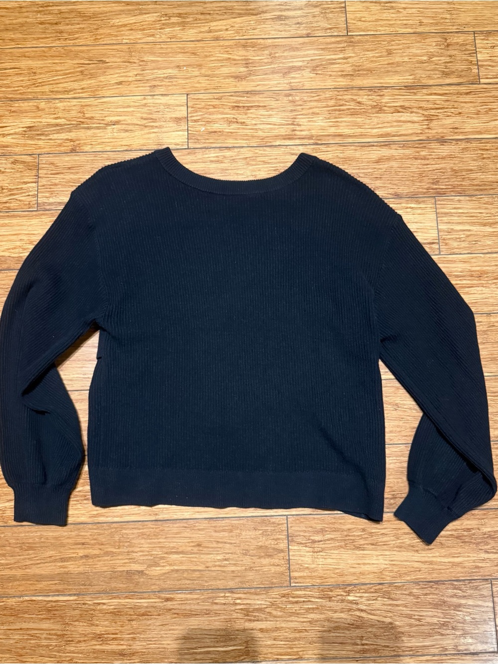 lululemon athletica Black Ribbed Crew Neck Sweater